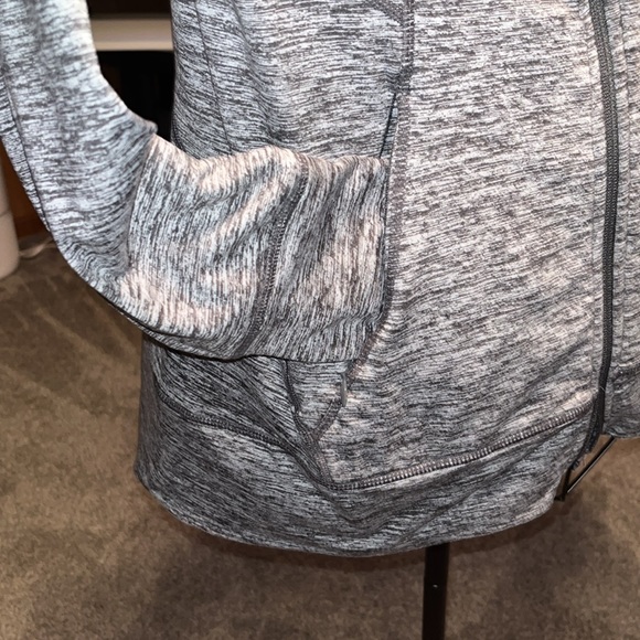 Eddie Bauer Fleece Hoodie Athletic Gray Full Zip Sweater Womens XL - Picture 7 of 7